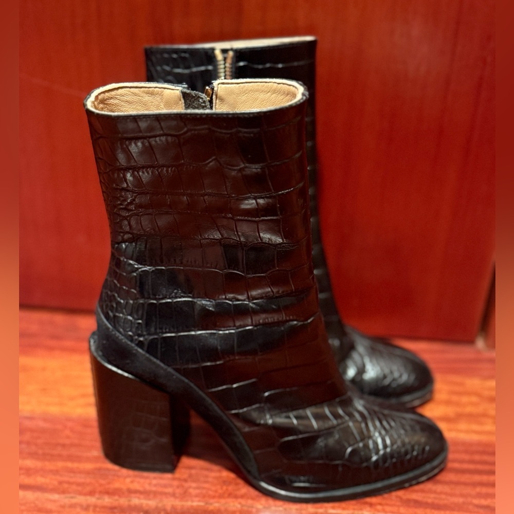 Dear Frances Croc Embossed Spirit Boots